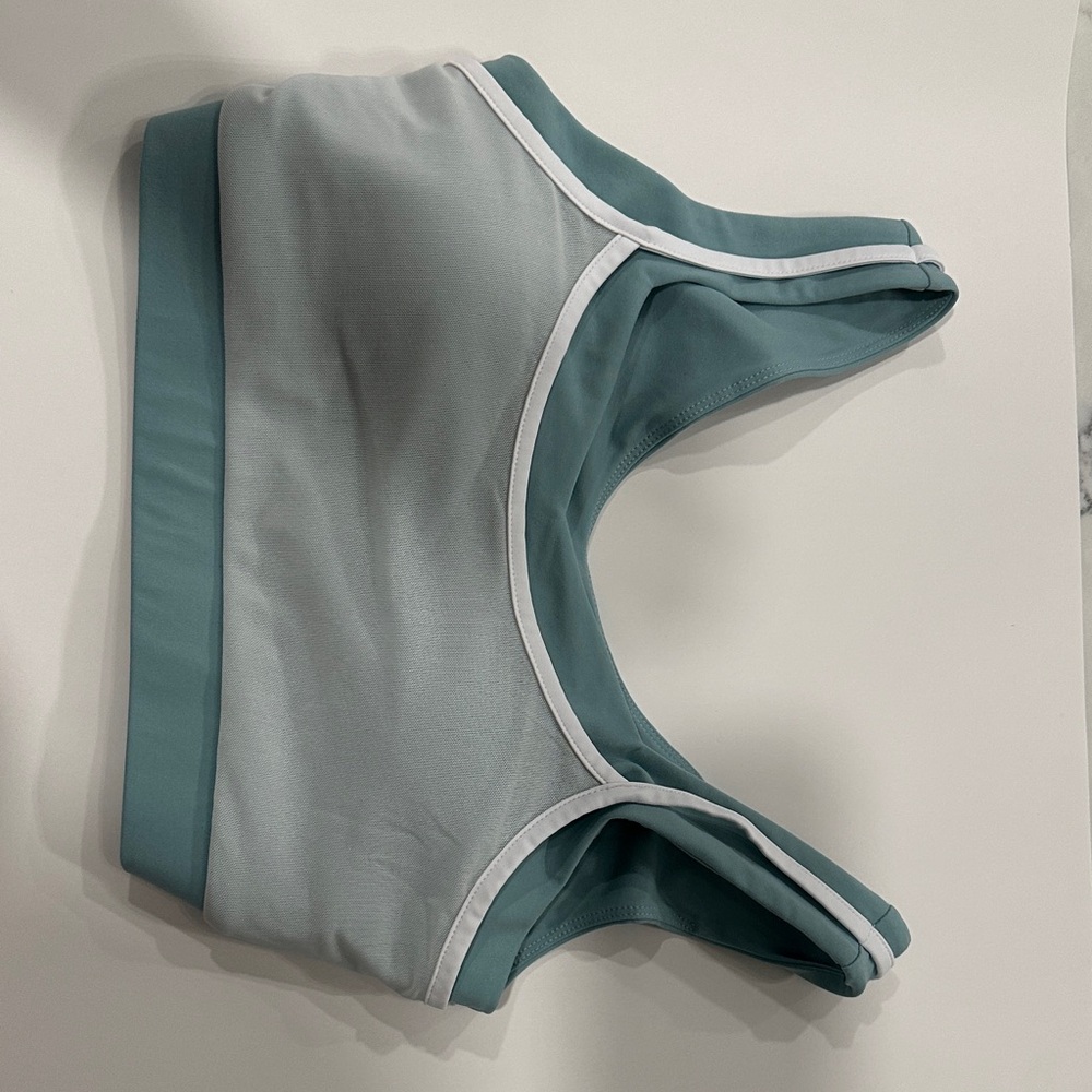 Cleo Harper Teal and White Sports Bra